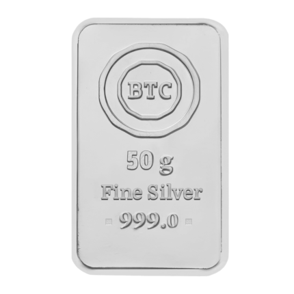 سبيكه فضه50 جرام btc عيار999